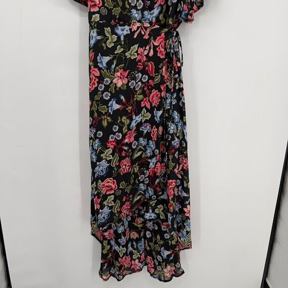 Missguided Plus Floral Wrap Over Dress Size 18 NWT - Picture 4 of 12
